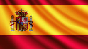 Glossy Yellow Red Spain Flag Wallpaper