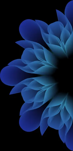 Glow In The Dark Flower Oled Phone Wallpaper