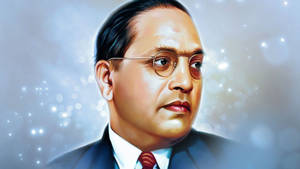 Glowing Ambedkar 4k Portrait Wallpaper