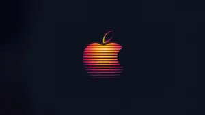 Glowing Apple Logo Wallpaper