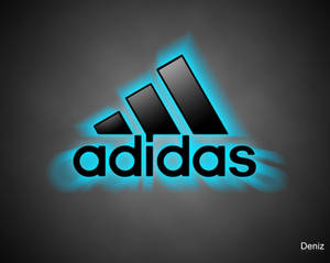 Glowing Blue Adidas Logo Wallpaper