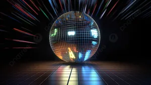 Glowing Disco Ball Nightclub Vibe Wallpaper