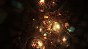 Glowing Disco Balls Abstract Wallpaper