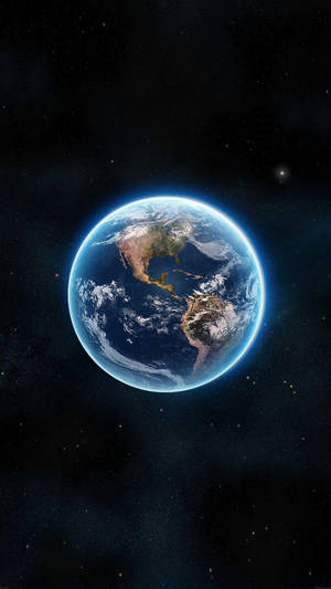 Glowing Earth Iphone 6s Plus Wallpaper