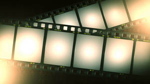 Glowing Film Strips Wallpaper