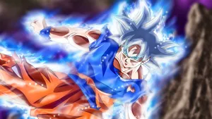 Glowing Goku Ultra Instinct Wallpaper