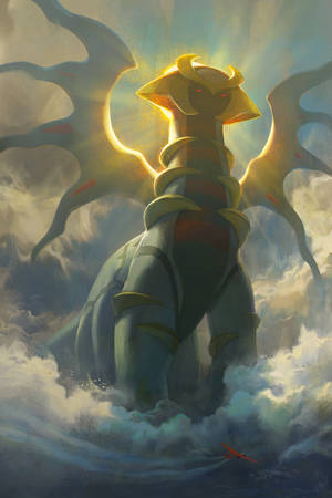 Glowing Gold Horn Of Giratina Wallpaper