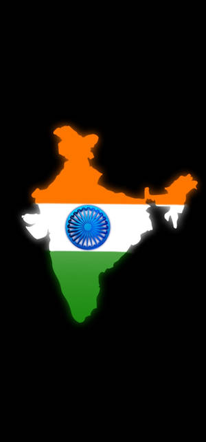Glowing India Map Wallpaper