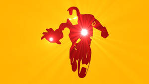 Glowing Iron Man Logo Wallpaper
