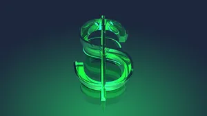 Glowing Money Sign Wallpaper