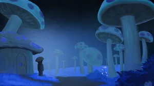 Glowing Mushroom Biome Terraria Wallpaper