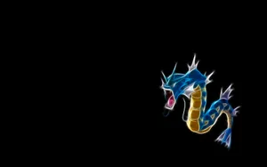 Glowing Neon Gyarados Wallpaper