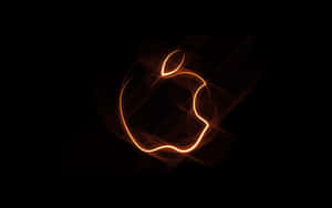 Glowing Outline Best Apple Logo Display Wallpaper