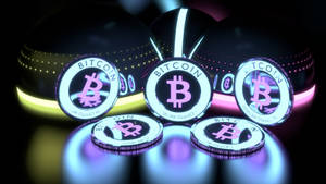 Glowing Pink Bitcoin Wallpaper