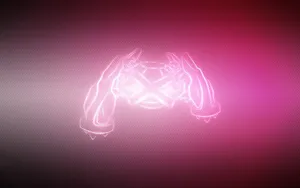 Glowing Pink Neon Metagross From Pokemon Wallpaper