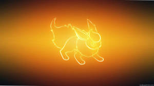 Glowing Pokemon Flareon Outline Wallpaper