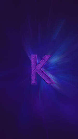 Glowing Purple K Alphabet Wallpaper