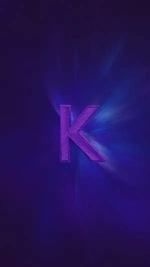 Glowing Purple K Alphabet Wallpaper