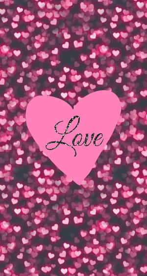 Glowing Tiny Pink Hearts Iphone Wallpaper