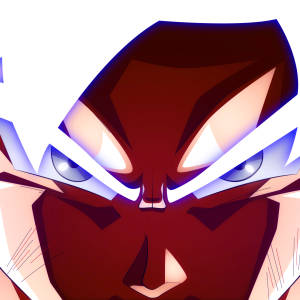 Glowing Ultra Instinct Goku Face Wallpaper