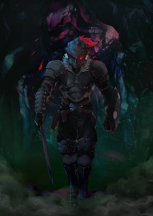 Goblin Slayer In Cave Wallpaper
