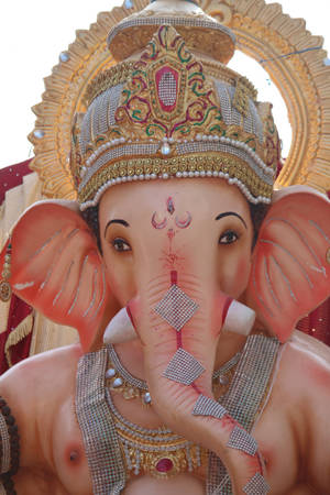 God Ganesh Statue Close-up Wallpaper