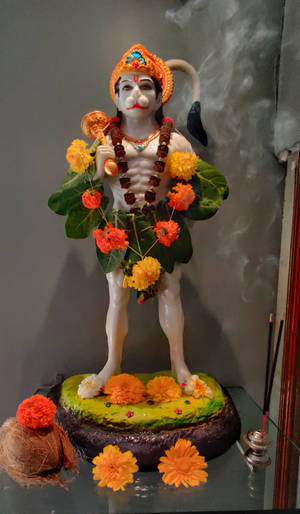God Hanuman Small Figurine Wallpaper