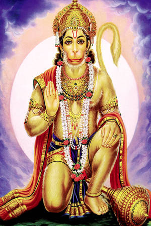 God Mobile Hindu God Hanuman Kneeling Wallpaper