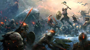 God Of War Iii Epic Battle Wallpaper