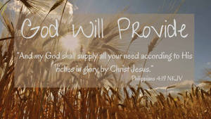 God Will Provide Bible Quotes Wallpaper