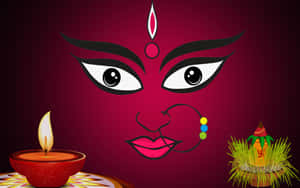 Goddess Durga Artistic Representation Wallpaper