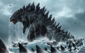 Godzilla 4k Ocean Wallpaper