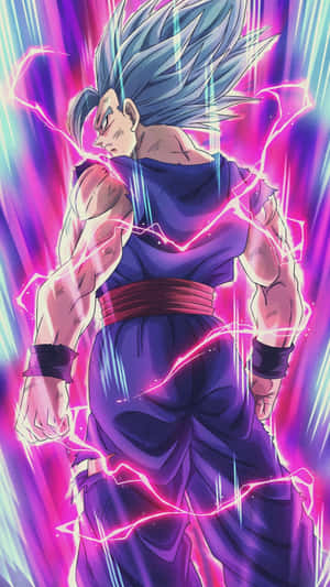 Gohan Iphone Violet Electric Energy Wallpaper