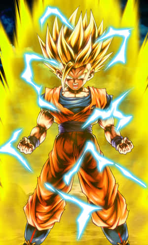 Gohan Iphone Yellow Energy Wallpaper