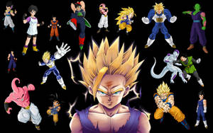 Gohan With Dbz Characters Wallpaper