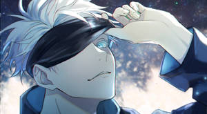 Gojo Sataru Monochromatic Portrait Wallpaper