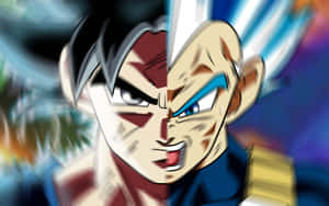 Goku And Vegeta Dragon Ball Z Half Face Wallpaper