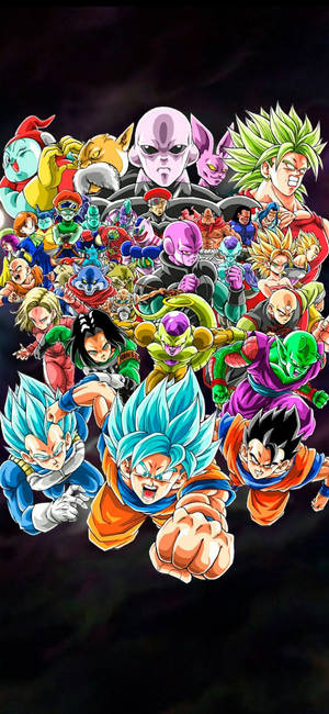 Goku And Villains Dragon Ball Z Iphone Wallpaper