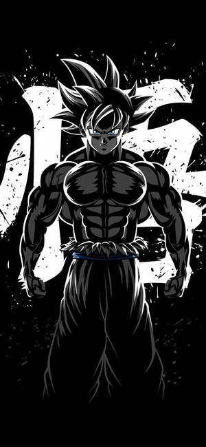 Goku Battles In Black And White Wallpaper