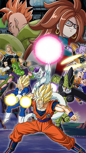 Goku Behind Villains Dragon Ball Z Iphone Wallpaper