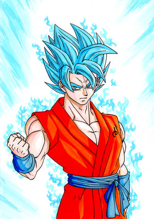 Goku Blue Digital Art Wallpaper