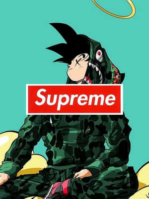 Goku Camouflage Supreme Wallpaper