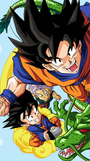 Goku Goten Trunks Dragon Ball Z Iphone Wallpaper