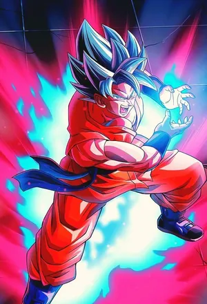 Download free Goku Blue And Red Kaioken Wallpaper 