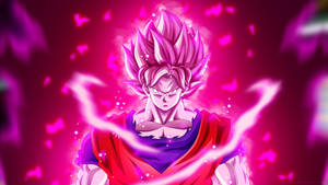 Goku Neon Pink Kaioken Aura Wallpaper