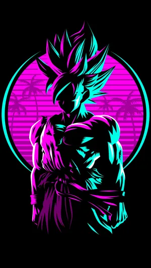 Goku Palm Trees Wallpaper