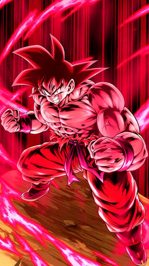 Goku Red Kaioken Aura Wallpaper