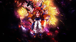 Goku's Saiyan Form Dragon Ball Z Iphone Wallpaper
