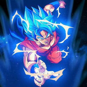 Goku Saiyan Blue Dragon Ball Super Wallpaper