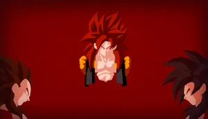 Goku Super Saiyan 4 Outline Art Wallpaper